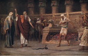 द जॉन विंस्टन कंपनी, 1932 द्वारा प्रकाशित बाइबिल के हलबर्ट्स स्टोरी से फिरौन से पहले मूसा और हारून