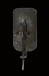 माइक्रोस्कोप, c.1690 (चांदी और कांच) (1121456-9 भी देखें) द्वारा एंटोनी वैन लीउवेनहोक