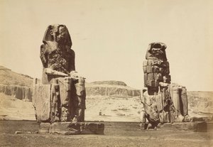 द कोलॉसी ऑफ मेमन, थिब्स, सी। 1860 के दशक। द्वारा एंटोनियो बीटो