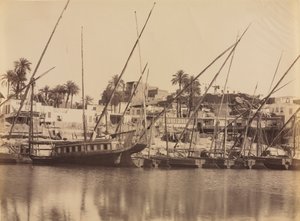 असवान का दृश्य - नील नदी के साथ, सी। 1870 - 1880 के दशक। द्वारा एंटोनियो बीटो