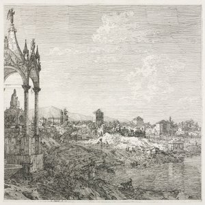 दृश्य: एक बिशप के सेपुलचर, 1735-1746। द्वारा जियोवानी एंटोनियो कैनाल (कैनेटेटो)