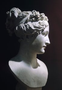 पाओलिना बोर्गीस वीनस विक्ट्रिक्स के रूप में, एंटोनियो कैनोवा (1757-1822), सफेद संगमरमर द्वारा द्वारा एंटोनियो कैनोवा