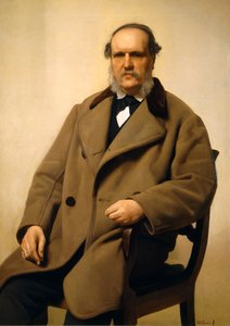 एंटोनियो सिसेरी (1821-1891) द्वारा एंटोनियो टोमासी का पोर्ट्रेट, कैनवास पर तेल