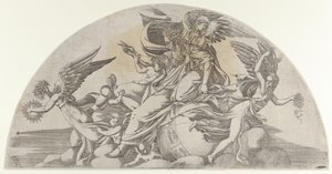 भगवान विश्व पर विराजमान, 1540-45।