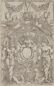 एक छोटे खाली ओवल के साथ आभूषण, 1540-45। द्वारा एंटोनियो फैंटुज़ी