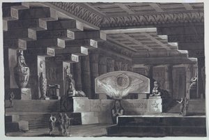 स्टेज डिज़ाइन, मिस्र के मंदिर का आंतरिक भाग