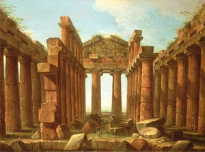 Paestum में नेपच्यून के मंदिर को दर्शाता आंकड़े