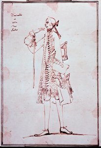 एंटोन मारिया ज़ानेटी (1680-1767) द्वारा फ़ारिनेली (1705-1782) इतालवी कैस्ट्रेटो (कास्ट्रेट) कार्टून नामक कार्लो ब्रोस्ची का पोर्ट्रेट। 18 वीं सदी। निजी संग्रह।