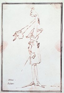 एंटन मारिया ज़ानेटी (1679-1767) द्वारा फ़िलिपो बालात्री (1676-1756) का इतालवी कैस्ट्रट (कैस्ट्रेटो) कैरिकेचर का पोर्ट्रेट। 18वीं सदी का निजी संग्रह