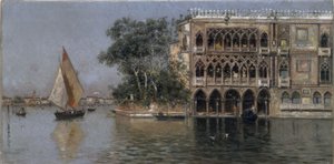 वेनिस का दृश्य द्वारा एंटोनियो मारिया डे रेयना मनेस्कॉ