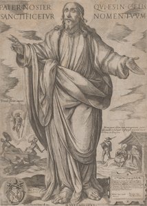 स्थायी मसीह, 'मसीह, मरियम और प्रेरितों' से आशीर्वाद, सीए। 1590-सीए। 1610. द्वारा एंटोनियो टेम्पेस्टा
