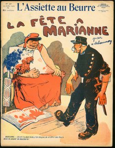 "" L'Plate au Beurre"" का कवर, संख्या 328, रंगों में व्यंग्य द्वारा एरिस्टाइड डेलानॉय