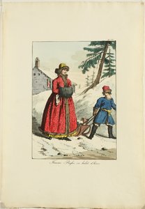 Moeurs et Costumes des Russes, 1817 से रूसी शीतकालीन वस्त्र द्वारा आर्मंड गुस्ताव हबिगेंटो