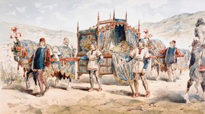 15 वीं शताब्दी की नोबल महिला का घोड़ा तैयार लिटर, 1886