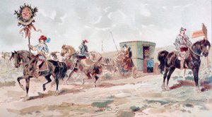 17 वीं शताब्दी, 1886 का कवर किया हुआ घोड़ा कोच द्वारा आर्मंड जीन हेन्स