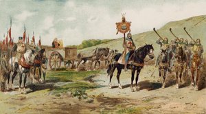 युद्ध रथ और लिटुस ब्लोअर, क्रूसेड का समय, 11 वीं शताब्दी द्वारा आर्मंड जीन हेन्स