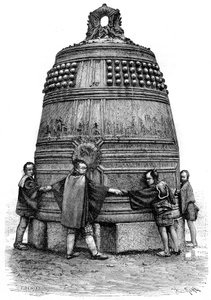 शिबा क्वार्टर, टोक्यो, जापान, 1895 से एक घंटी।