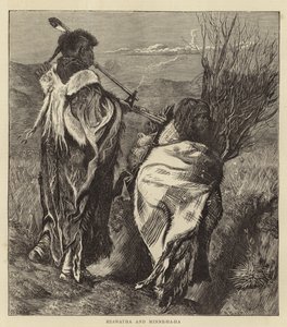 हियावथा और मिने-हा-हा (उत्कीर्णन) द्वारा आर्थर बॉयड (बाद) हाउटन