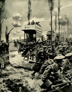 लंदन की बसें पहले मोर्चे, प्रथम विश्व युद्ध, 1914-1918, c1920 तक सैनिकों को ले जाती थीं। द्वारा आर्थर सी। माइकल