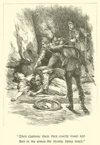 सर कैलिडोर, नाइट ऑफ सौजन्य, इन द ब्रिगैंड्स डेन (उत्कीर्णन) द्वारा आर्थर जॉर्ज वॉकर