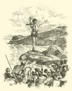 द एडवेंचर्स ऑफ़ सर आर्टेगाल, द जाइंट विद द स्केल्स (उत्कीर्णन) द्वारा आर्थर जॉर्ज वॉकर