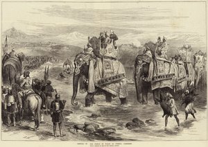 वेल्स के राजकुमार का जम्मू, कश्मीरी में आगमन द्वारा आर्थर हॉपकिंस