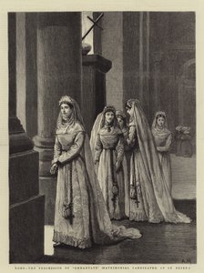 रोम, सेंट पीटर्स में अम्मांटेट (मैट्रिमोनियल कैंडिडेट्स) का जुलूस द्वारा आर्थर हॉपकिंस