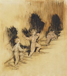 क्रिसमस से पहले रात, क्लेमेंट सी। मूर, 1931 (कलम और स्याही और कागज पर wc से क्रिसमस से पहले चित्रण) द्वारा आर्थर रैकहम