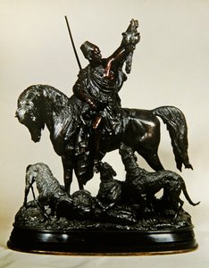 कबाइल हंट से लौट रहा है, c.1870 (कांस्य) (रिवर्स के लिए 474330 देखें) द्वारा आर्थर स्केल्स