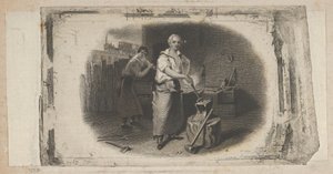 एक लोहार और फोर्ज के साथ बैंकनोट विग्नेट, सीए। 1824-37। द्वारा आशेर ब्राउन डूरंड।