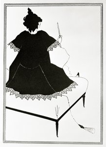 सैलोम मिस्ट्रेस, या डिल्डो वाली महिला, c.1894 द्वारा ऑब्रे बियर्डस्ले