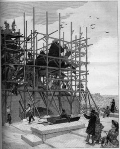 आर्क डी ट्रायम्फ डी पेरिस: एलेक्जेंडर फाल्गुएरे (1831-1900) या "" ट्रायम्फ डे ला रिपब्लिक "" द्वारा मूर्तिकला पर निर्माण कार्य की वर्तमान स्थिति द्वारा अगस्टे (बाद) जेरार्डिन