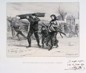 जलाऊ लकड़ी का संग्रह, पेरिस की घेराबंदी, फ्रेंको-प्रशिया युद्ध, 1870 1871