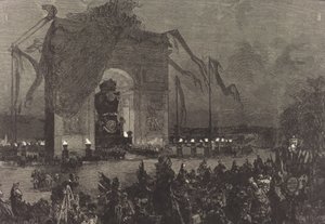 विक्टर ह्यूगो का अंतिम संस्कार। द विजिल, 1885।