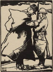 जोफ्रे, Père du Soldat (जापानी शहतूत कागज पर लकड़ी) द्वारा अगस्टे लेपेरे