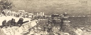 1890 में बर्सी एम्बरकाडेरे में पियर। द्वारा अगस्टे लेपेरे