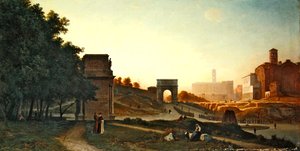 द फोरम एट सनसेट, 1865 द्वारा अगस्टे-पॉल-चार्ल्स अनास्तासी