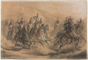 कैवलरी चार्ज, सी। 1840।