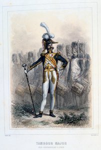 ग्रेनेडियर्स-ए-पिएड, 1859 का ड्रम मेजर। द्वारा अगस्टे रैफेट