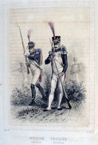 ग्रेनेडियर फुसिलियर और फुसिलियर चेसियर्स, 1859।