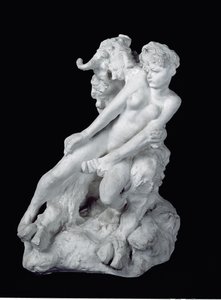 Faun और Nymph, c.1886 (प्लास्टर) द्वारा अगस्टे रोडिन