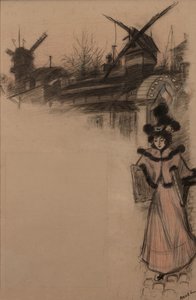 मौलिन डे ला गैलेट स्टडी, 1896। द्वारा अगस्टे रोदेल