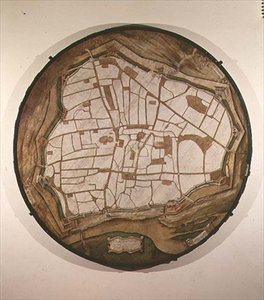 वियना का परिपत्र मानचित्र, 1547-49 द्वारा ऑगस्टिन हिर्शचोगेल