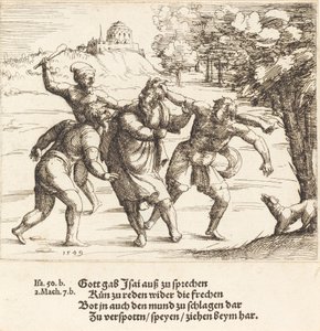यशायाह अपने विश्वास के कारण उपहास स्वीकार करता है, 1549। द्वारा ऑगस्टिन हिर्शचोगेल