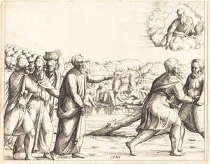 यहोवा मारा के जल को मीठा करता है द्वारा Augustin Hirschvogel