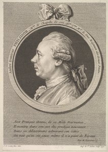 आंद्रे डैनिकन फिलिडोर का पोर्ट्रेट, 1772। द्वारा ऑगस्टिन डी सेंट औबिन