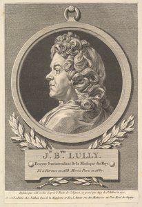 जीन-बैप्टिस्ट लुली का पोर्ट्रेट, 1770। द्वारा ऑगस्टिन डी सेंट औबिन