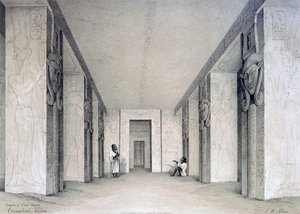 आंतरिक मंदिर उत्तरी मंदिर, एम्साम्बोल, नूबिया, मिस्र, 19 वीं शताब्दी