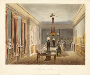कला के कार्यों के लिए एकरमैन की लाइब्रेरी, पब। 1815 (हाथ के रंग का उत्कीर्णन)