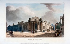 बैंक ऑफ इंग्लैंड, कैटेटन स्ट्रीट, लंदन शहर से, 1809 द्वारा ऑगस्टस चार्ल्स पुगिन